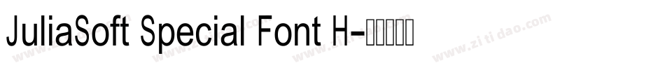 JuliaSoft Special Font H字体转换